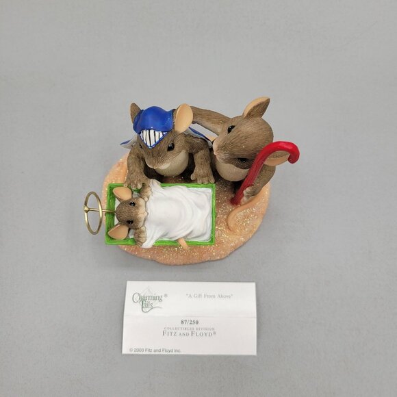 Charming Tails A Gift From Above Figurine Christmas Collectible Nativity Scene - Picture 5 of 8